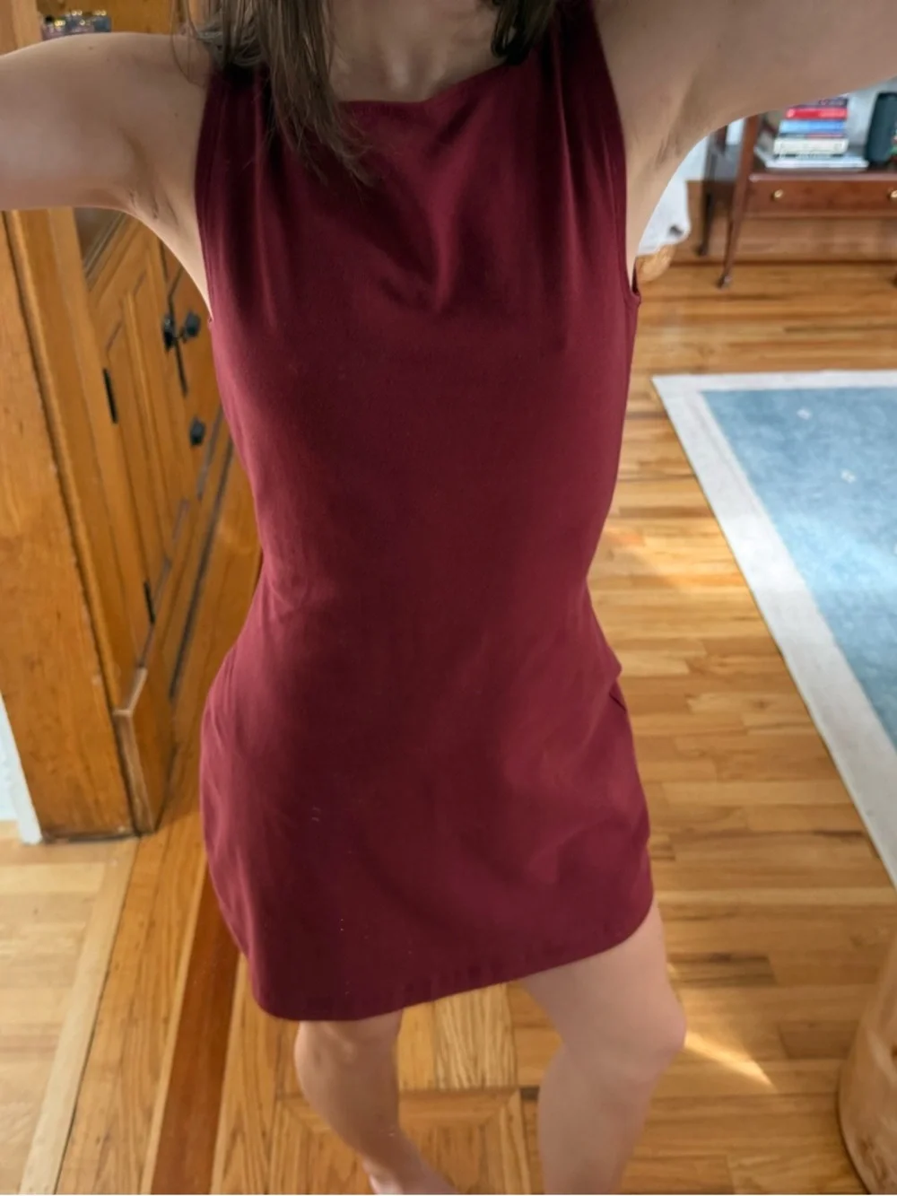 Reformation Sleeveless Burgundy Mini Dress - Picture 3 of 6